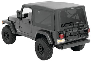Jeep Soft Top Supertop Squareback Soft Top For Jeep 2004-2006 Wrangler LJ Black Diamond Bestop