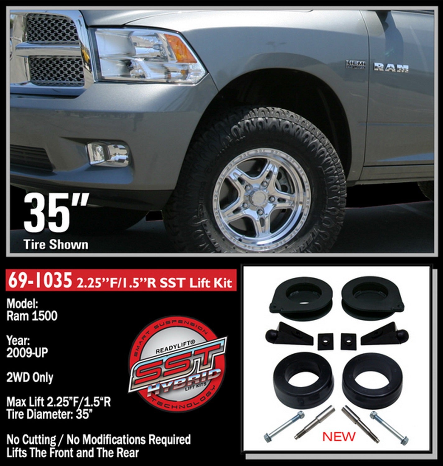 ReadyLift SST® Lift Kit 1.5 in.;2.5 in. - 69-1035