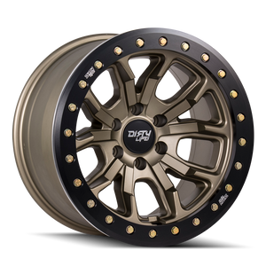 Dirty Life Race Wheels DT-1 9303 Satin Gold W/Simulated Ring 17X9 6-139.7 -12Mm 106Mm