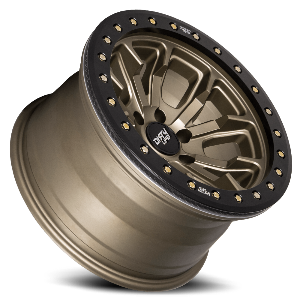Dirty Life Race Wheels DT-1 9303 Satin Gold W/Simulated Beadlock Ring 17X9 6-139.7 -38Mm 106Mm