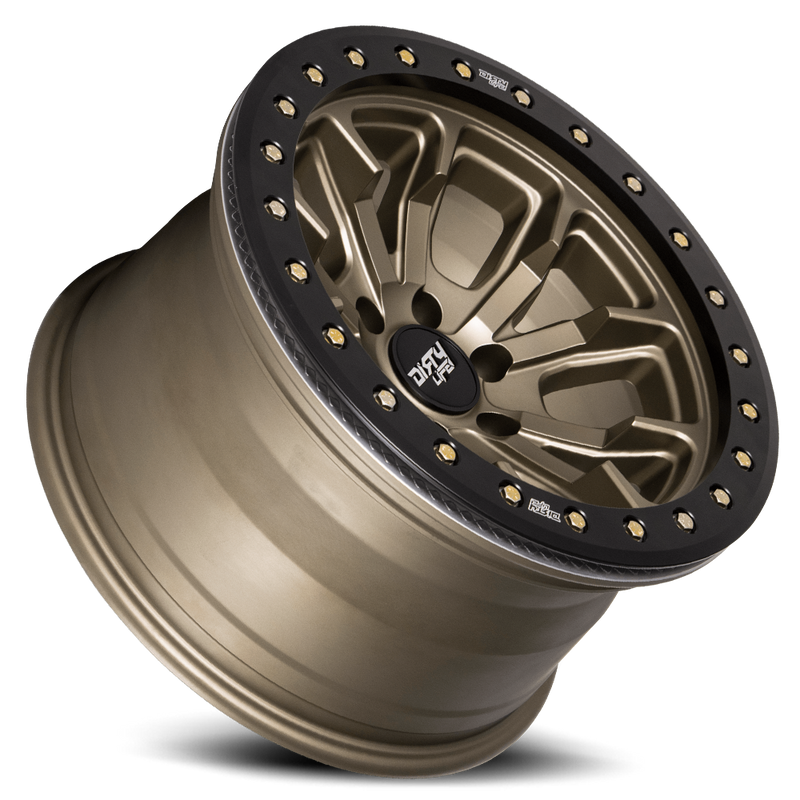 Dirty Life Race Wheels DT-1 9303 Satin Gold W/Simulated Beadlock Ring 17X9 6-139.7 -38Mm 106Mm