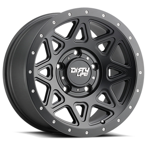 Dirty Life Race Wheels Theory 9305 Satin Black 17X9 8-170 -12Mm 130.8Mm