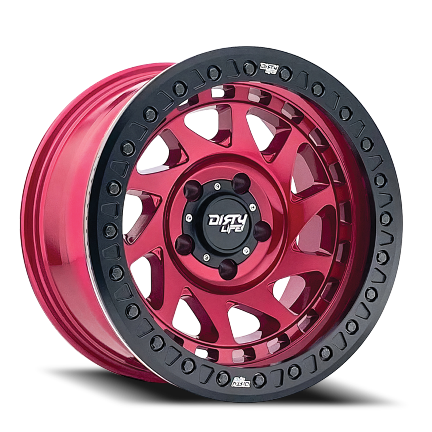 Dirty Life Race Wheels Enigma Race 9313 Gloss Crimson Candy Red 17X9 8-165.1 -12Mm 130.8Mm