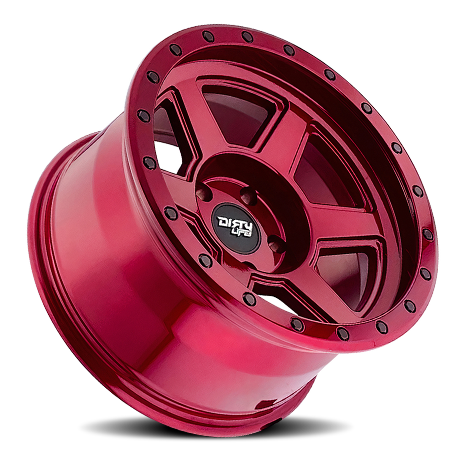 Dirty Life Race Wheels Compound 9315 Crimson Candy Red 20X10 5-139.7 -25Mm 108Mm