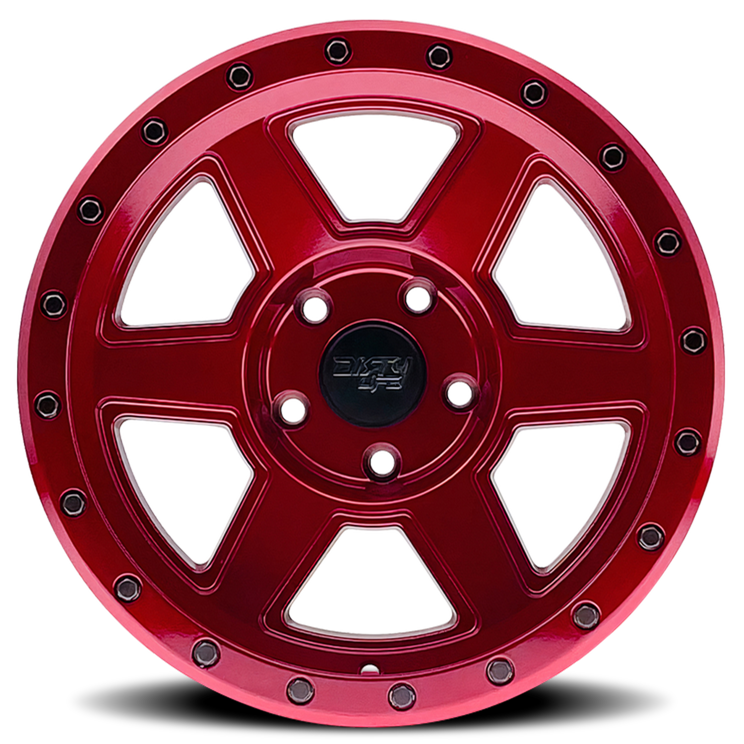 Dirty Life Race Wheels Compound 9315 Crimson Candy Red 20X9 6-139.7 -12Mm 106Mm