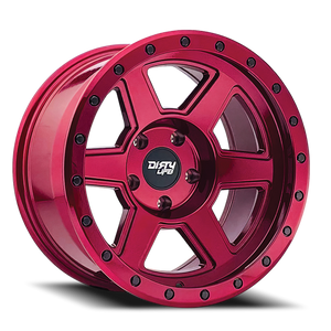 Dirty Life Race Wheels Compound 9315 Gloss Crimson Candy Red 17X9 5-139.7 -12Mm 108Mm