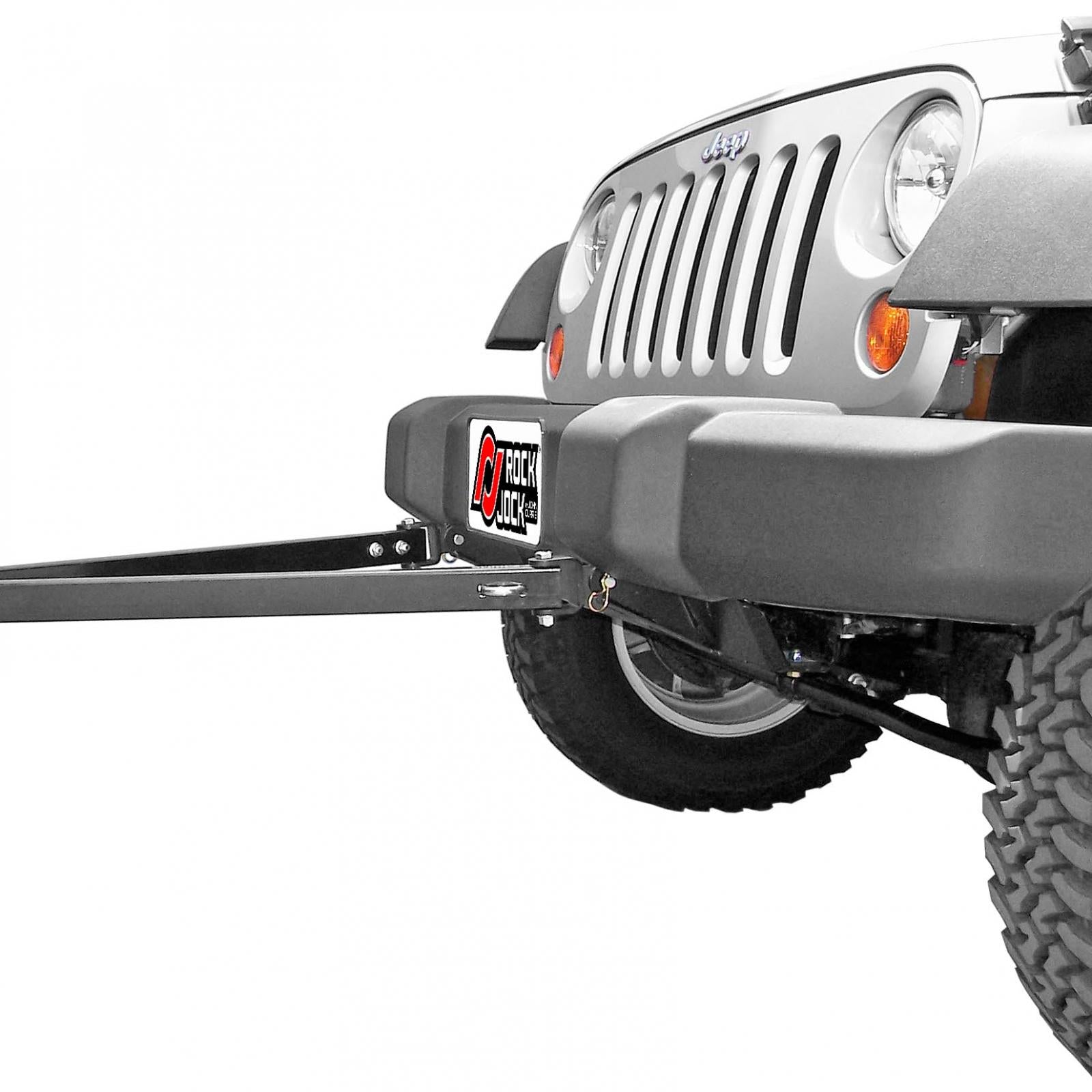 Tow Bar Mounting Kit 07-18 Wrangler JK Front Bolt-On Includes Mounting Plate Tow Bar Attaching Forks Hardware For Use w/ CE-9033F RockJock 4x4