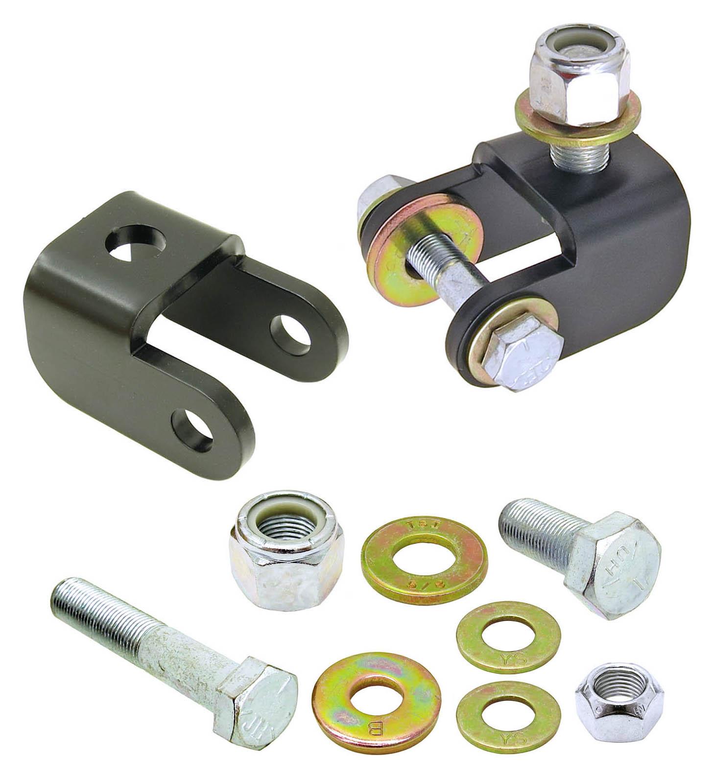 Shock Mount Relocation Kit 07-18 Wrangler JK Front Upper Includes Hardware Pair RockJock 4x4