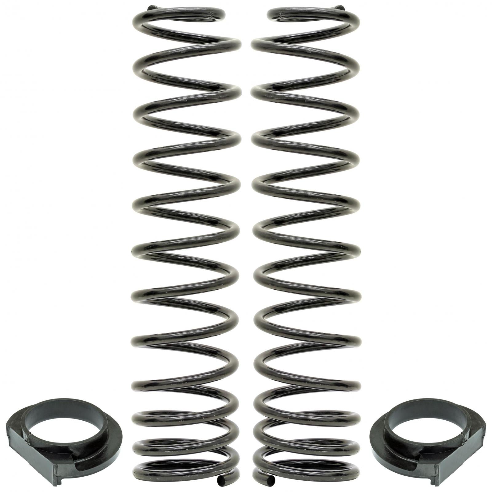 Front Coil Springs 18-Up Wrangler JL 4 Inch Lift Includes Urethane Isolators Pair RockJock 4x4