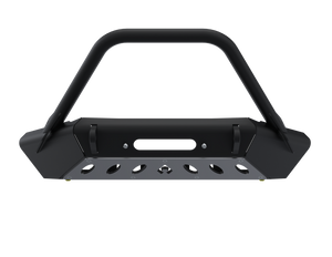 07-Up Jeep Wranger/Gladiator High Clearance Front Bumper With Hoop Powdercoat Black Steel