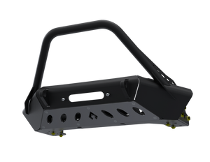 07-Up Jeep Wranger/Gladiator High Clearance Front Bumper With Hoop Powdercoat Black Steel