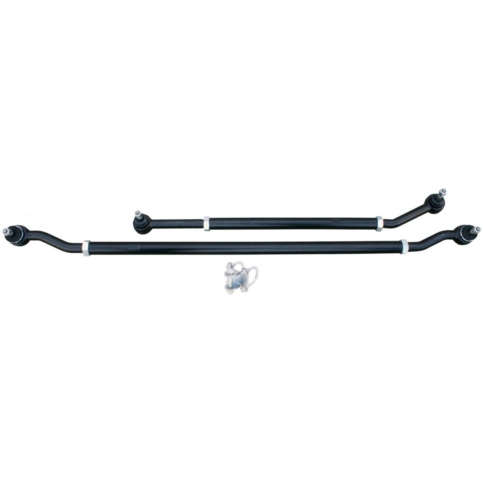 Currectlync Modular Extreme Duty Steering System Right Hand Drive 07-18 Wrangler JK Bolt-On 1 5/8 Inch Diameter Tie Rod/Drag Link Heavy Duty Steering Stabilizer Shock Mounting Kit RockJock 4x4