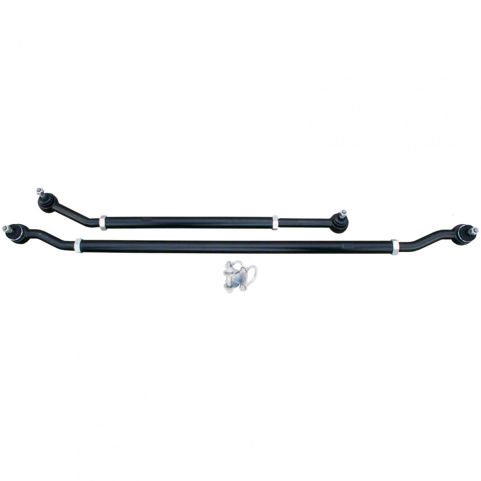 Currectlync Modular Extreme Duty Steering System 07-18 Wrangler JK Bolt-On 1 5/8 Inch Diameter Tie Rod/Drag Link HD Steering Stabilizer Shock Mounting Kit RockJock 4x4