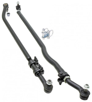 Currectlync Steering System 07-18 Wrangler JK w/Flipped Drag Link 1 1/2 Inch Diameter Tube Tie Rod/Forged Drag Link/Forged Tie Rod Ends Premium Jam Nuts And Adjuster RockJock 4x4