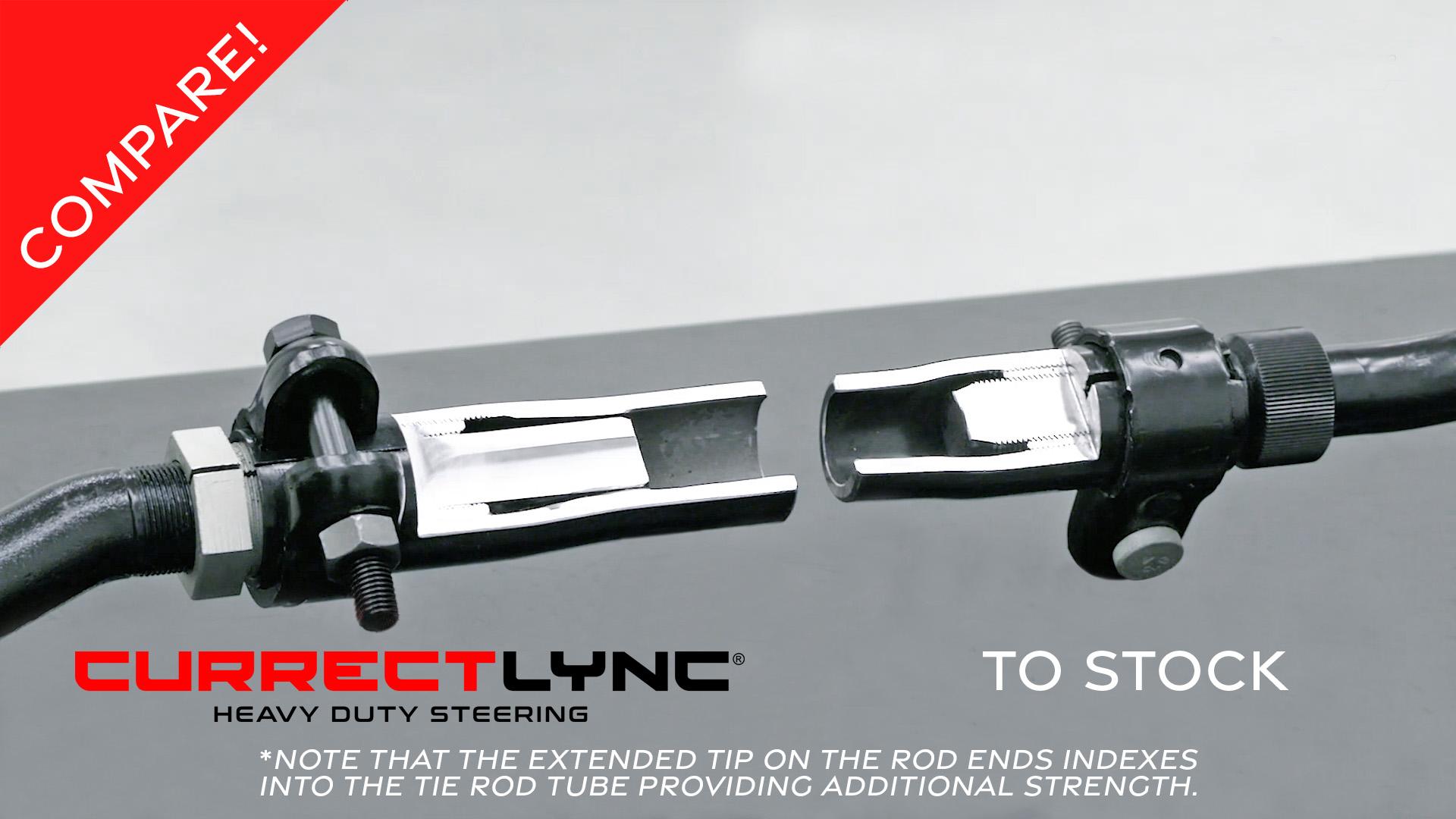 Currectlync Tie Rod 07-18 Wrangler JK Bolt-On 1 1/2 Inch Diameter Tube Construction Forged Tie Rod Ends Includes Jam Nuts And Adjusters RockJock 4x4