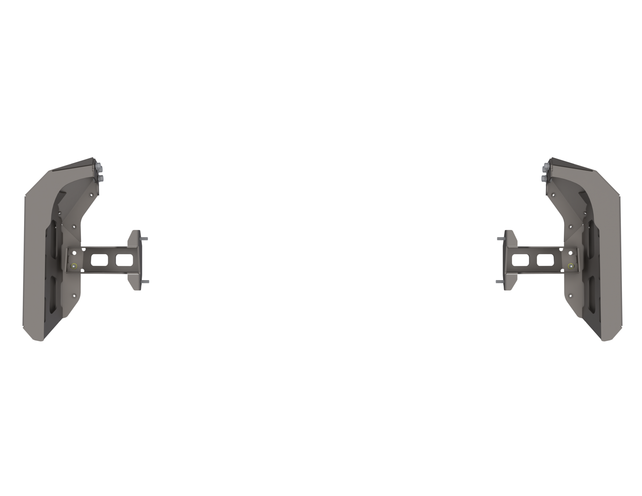 07-Up Jeep Wranger/Gladiator High Clearance Rear Bumper Corner Pods Boatside Cut Raw Steel