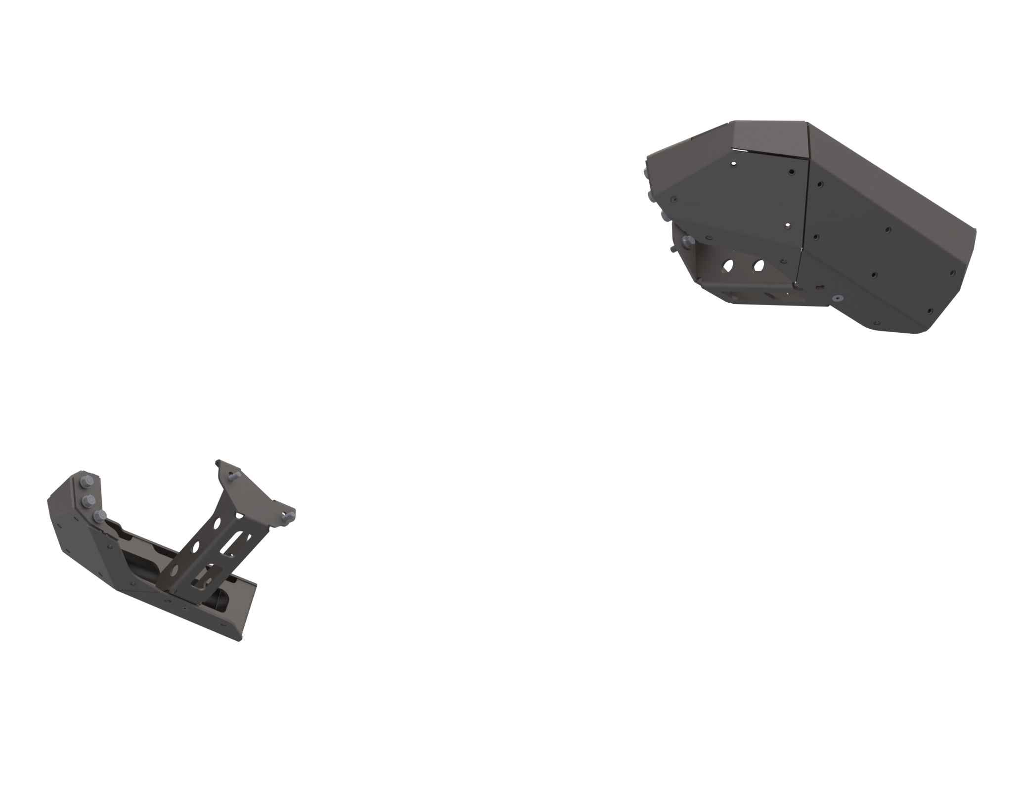 07-Up Jeep Wranger/Gladiator High Clearance Rear Bumper Corner Pods Boatside Cut Powdercoat Steel