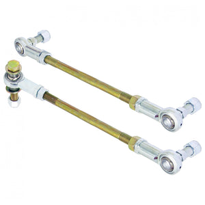 Adjustable Sway Bar End Link Kit for JL/JT Front (8 1/2 Inch Long Rods w/ heim joints and Jam Nuts pair) RockJock 4X4