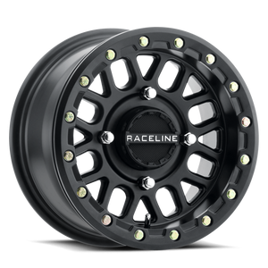 Raceline A92B Podium 15x6in / 4x137 BP / 40mm Offset / 110.18mm Bore - Satin Black Beadlock Wheel
