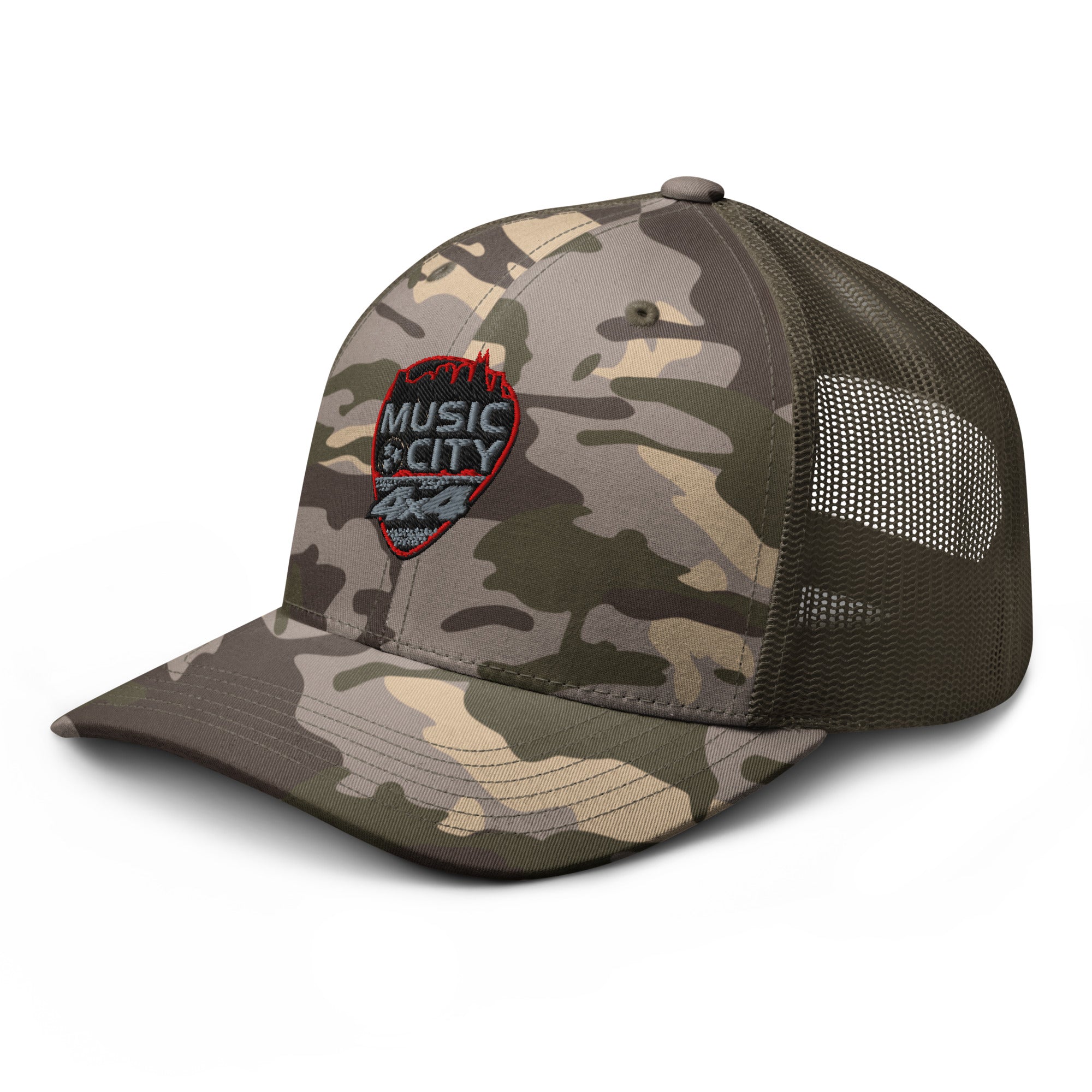 MC4x4 Dark Logo Camo Trucker Hat