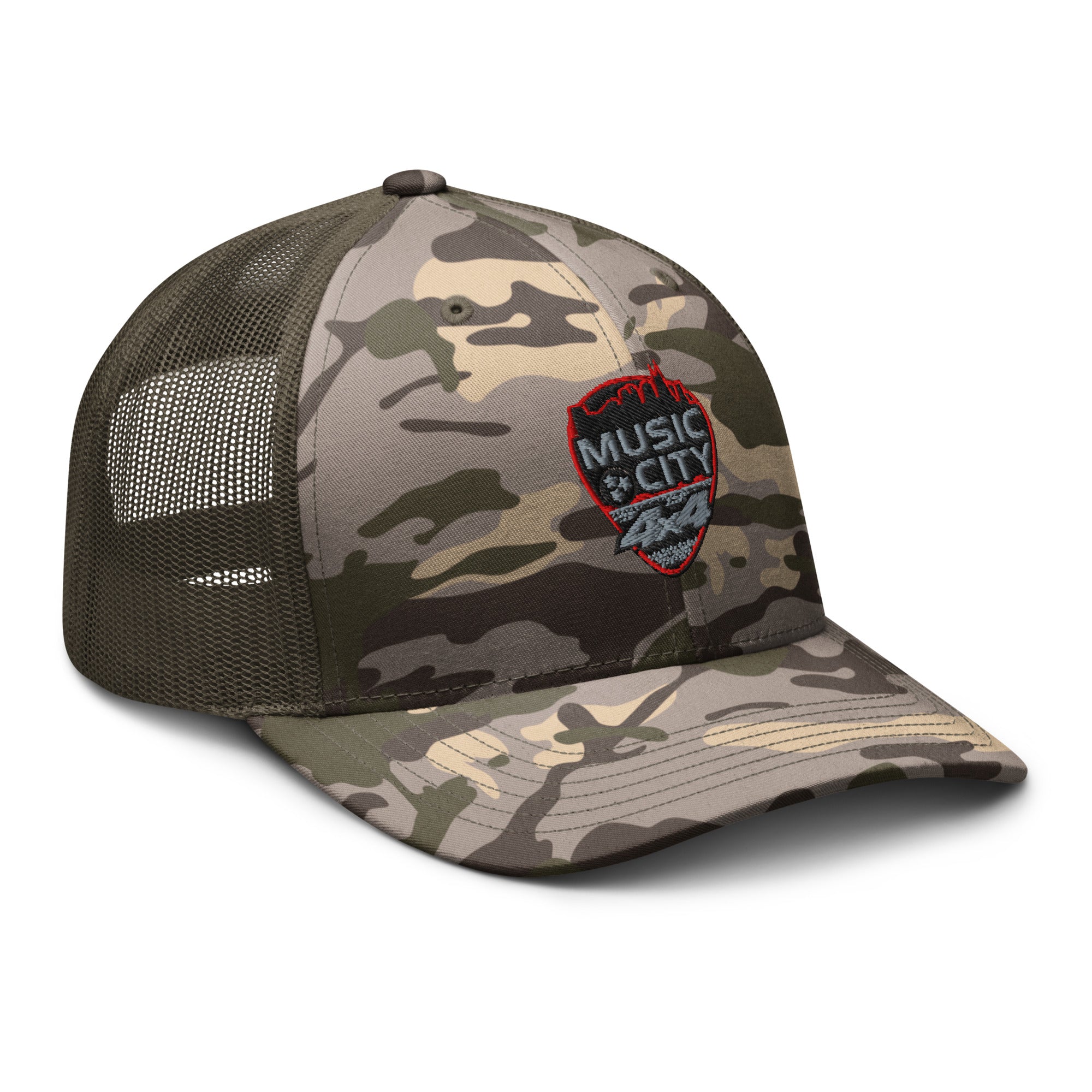 MC4x4 Dark Logo Camo Trucker Hat